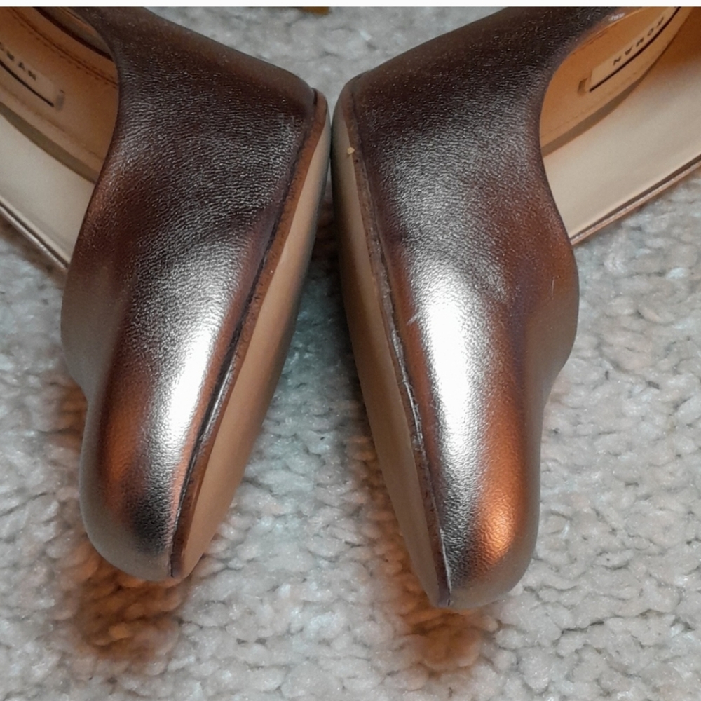 ZARA ROUND TOE Mettalic Round Toe Pumps Size 8 - Picture 11 of 16
